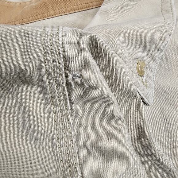 Vintage Carhartt Foreman Shirt XXL Tan Workwear Relaxed Outdoors Heavy Grunge - Picture 14 of 15